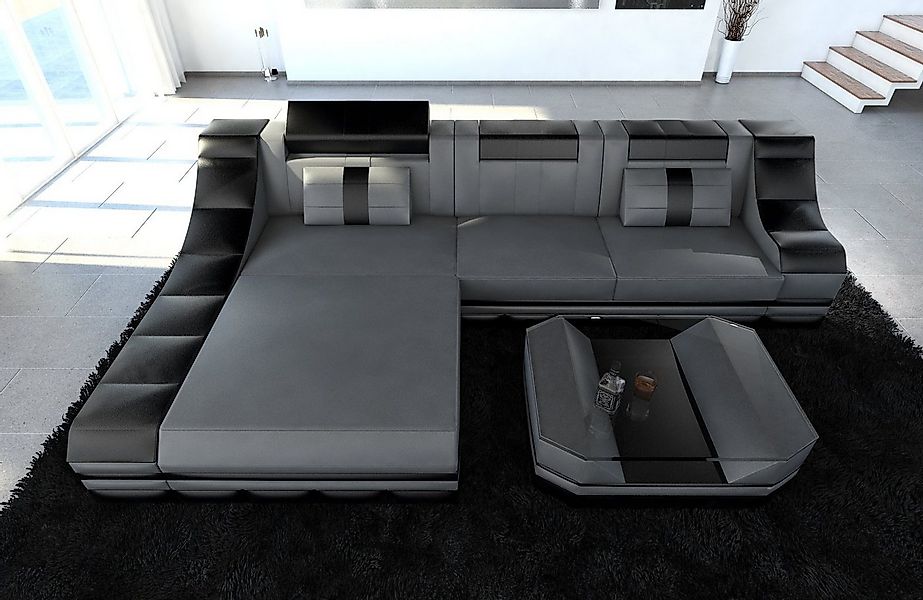 Sofa Dreams Ecksofa Ledercouch Sofa Leder Turino L Form Ledersofa, Couch, m günstig online kaufen