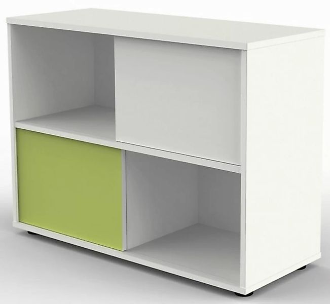 KERKMANN Aktenschrank Schiebetürenregal Form 4 100x40x75cm 2 OH grafit. günstig online kaufen