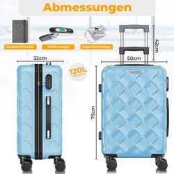 KESSER Hartschalen-Trolley Reisekoffer, 4 Rollen, ABS günstig online kaufen