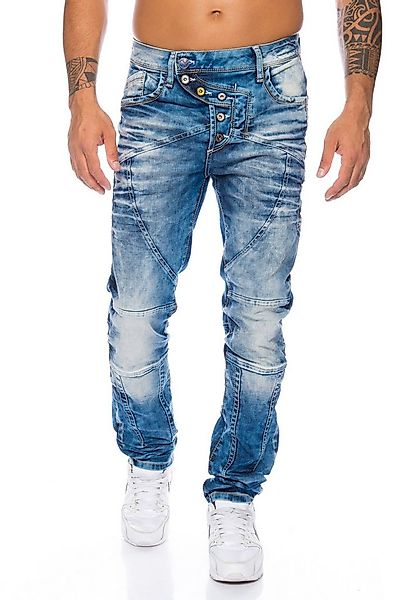Cipo & Baxx Regular-fit-Jeans Herren Jeans mit aufwendigen Nahtstrukturen u günstig online kaufen