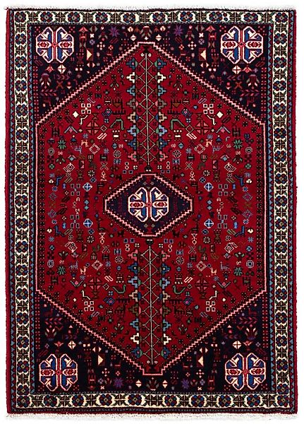morgenland Wollteppich »Abadeh Medaillon Rosso scuro 152 x 110 cm«, rechtec günstig online kaufen