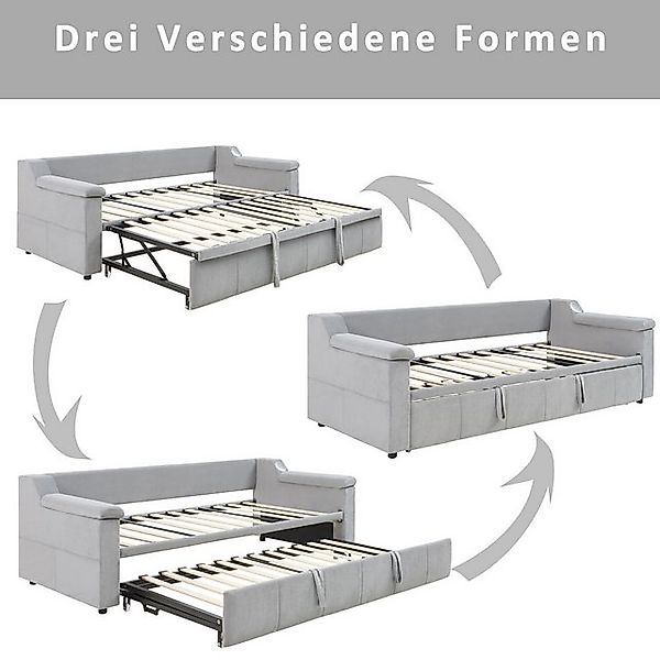 Flieks Daybett, Polsterbett Tagesbett 90/180x190cm mit Bluetooth USB Auszie günstig online kaufen