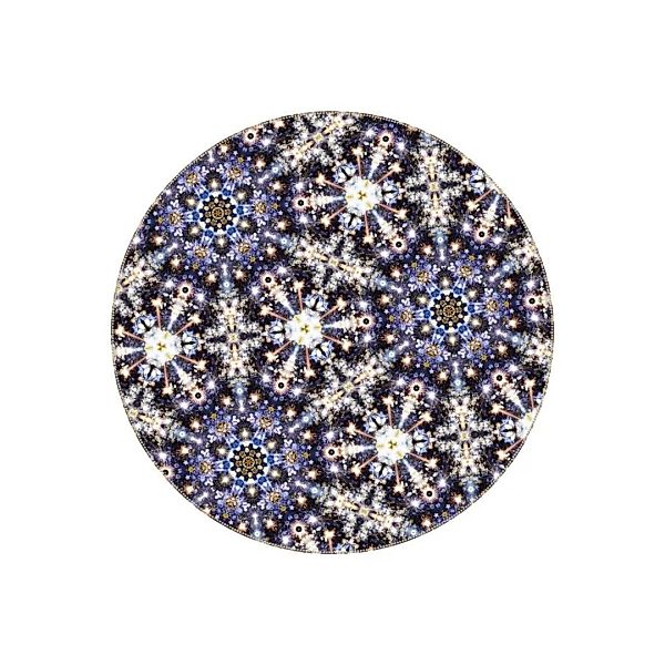 Moooi Carpets - Festival Midnight Teppich rund Ø250cm - blau/schwarz günstig online kaufen