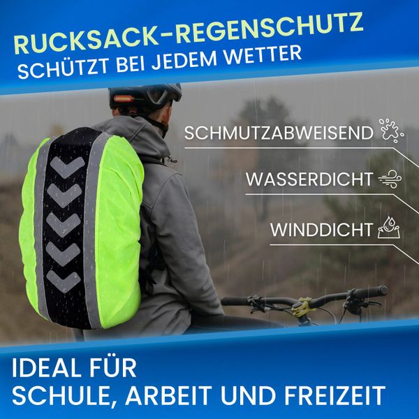 FLEXEO Rucksack-Regenschutz mit Reflexstreifen 40-55 Liter günstig online kaufen