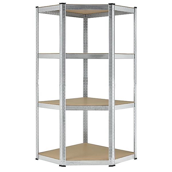 Juskys Eckregal Lagerregal Corner Easy 160 x 75 x 40 bis 75 cm günstig online kaufen