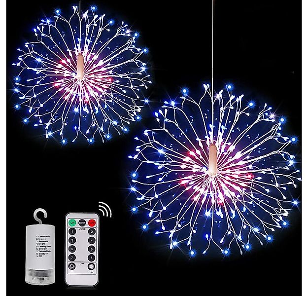 Merry 2024 Lichterkette LED Feuerwerk Hängestern Lichterketten, Weihnachtsd günstig online kaufen