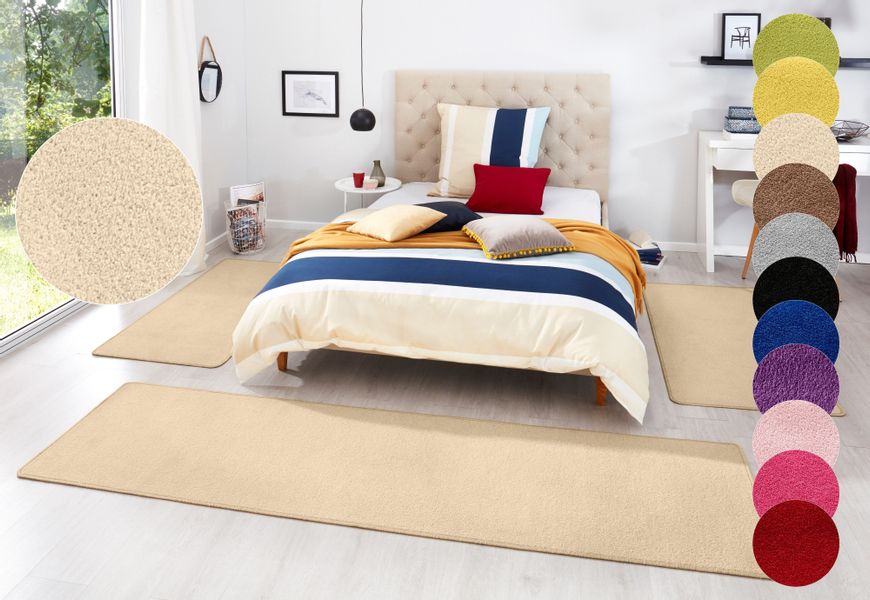 HANSE Home Bettumrandung »Fancy« Höhe 7 mm 3 Stk. tlg. Unifarben, Bettvorle günstig online kaufen