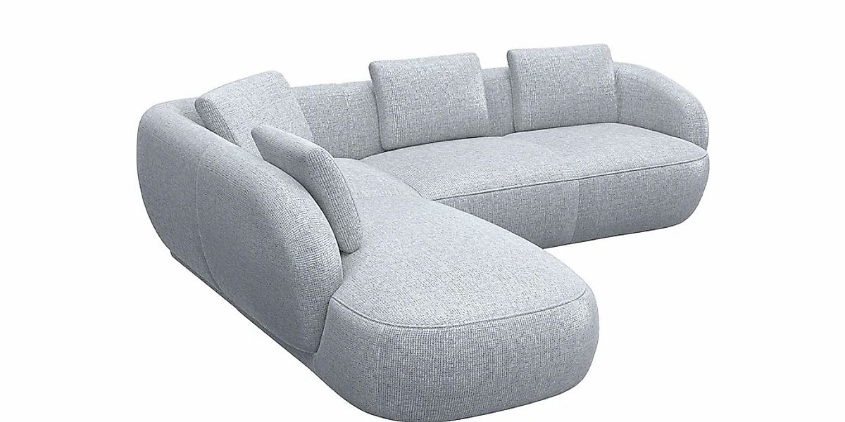 FLEXLUX Ecksofa »Torino, rund, L-Form, Sofa-Ecke mit Ottomane«, Modernes, o günstig online kaufen