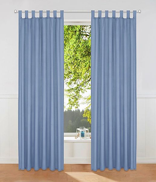 my home Vorhang "Parry" Schlaufen 2 Stk. tlg. 2-er Set, blickdicht, monochr günstig online kaufen