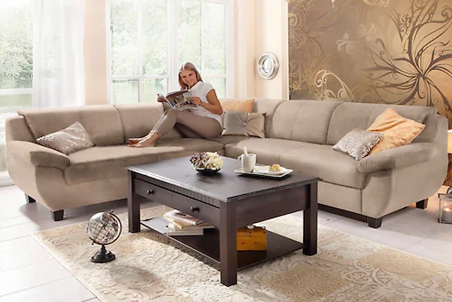 Home affaire Ecksofa "Yesterday L-Form, B/T: 254/91 cm, belastbar bis 140kg günstig online kaufen
