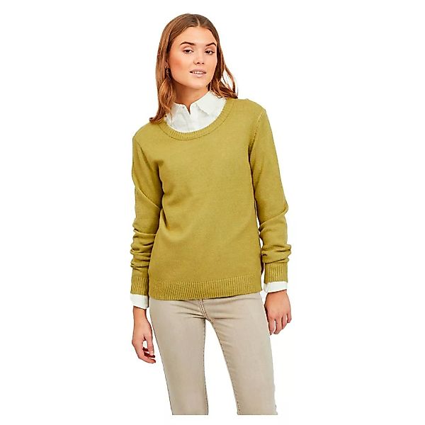 Vila Ril Langärmliger Pullover Mit O-ausschnitt XS Green Olive / Detail Mel günstig online kaufen