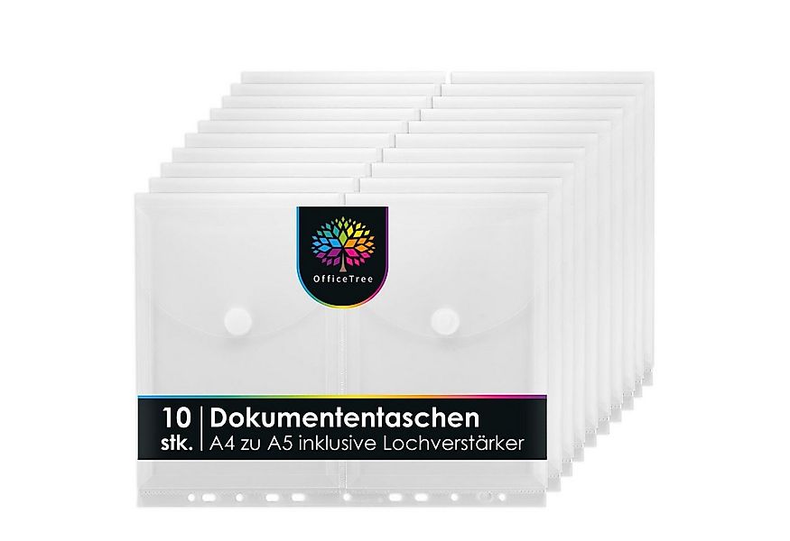 OfficeTree Dokumententasche OfficeTree Dokumententasche A4 zu A5 10 Stück i günstig online kaufen