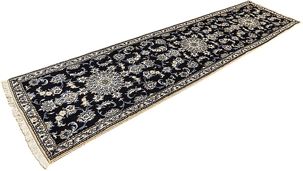 morgenland Orientteppich »Perser - Nain - 310 x 78 cm - dunkelblau«, rechte günstig online kaufen