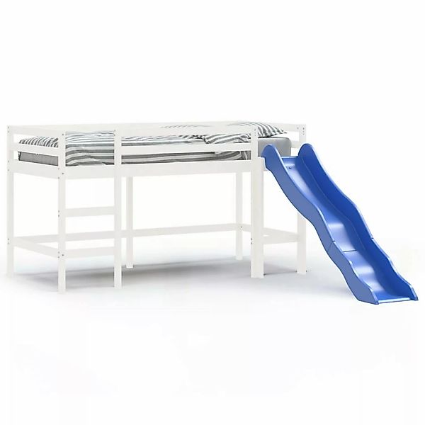 vidaXL Kinderhochbett mit Rutsche Weiß 80x200 cm Massivholz Kiefer1925463 günstig online kaufen