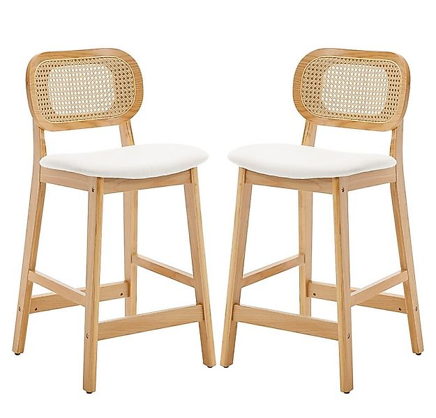 WAHSON OFFICE CHAIRS Barhocker Rattan 2/4er Set, Barstuhl Bistrohocker günstig online kaufen