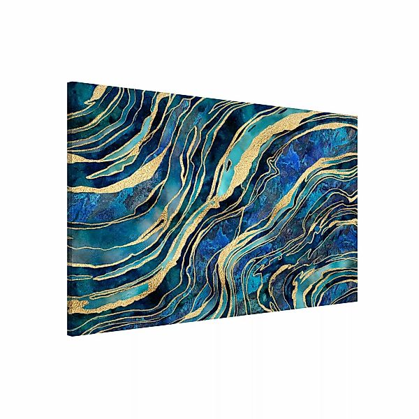 Magnettafel Edelstein Aquamarin und Gold günstig online kaufen