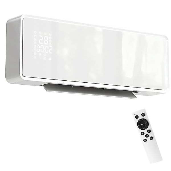 HOMCOM Wand Heizlüfter 2000W Wandheizgerät mit 2 Leistungsstufen, 3 Betrieb günstig online kaufen