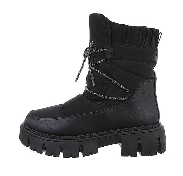 Ital-Design Damen Snowboots Freizeit Snowboots Blockabsatz Plateaustiefelet günstig online kaufen
