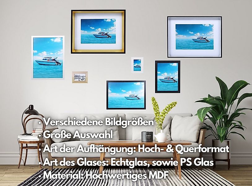 ecosa Bilderrahmen EO-8140, Echtglas,Hoch- & Querformat,Passepartout,Echtho günstig online kaufen