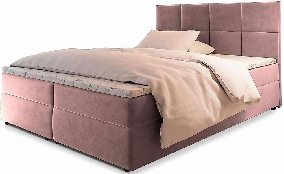 MASSENO Boxbett  Lena ¦ rosa/pink ¦ Maße (cm): B: 160 H: 98 Betten > Polste günstig online kaufen