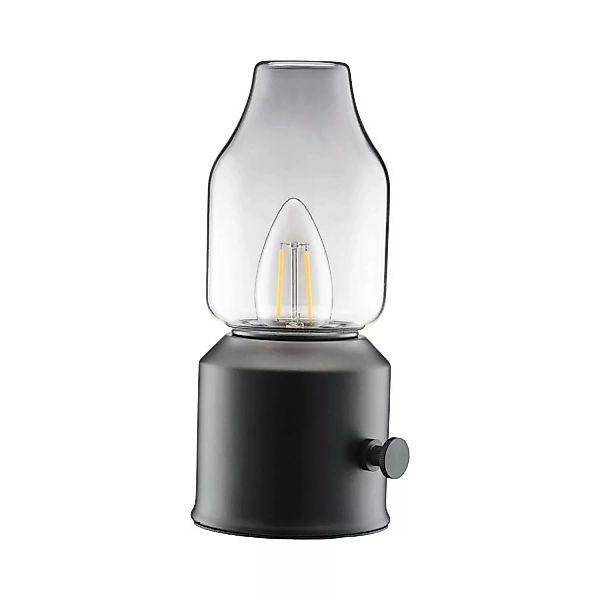 PR Home Lystra LED Akku-Tischleuchte im Vintage Öllampe Look Schwarz IP44 2 günstig online kaufen