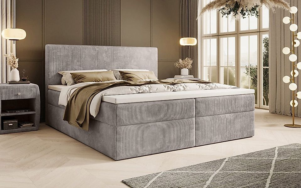Luxusbetten24 Boxspringbett Soft in Cord, mit günstig online kaufen