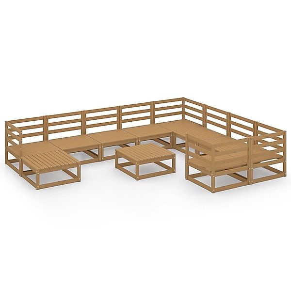 vidaXL 11-tlg Garten-Lounge-Set Massivholz Kiefer Modell 26 günstig online kaufen