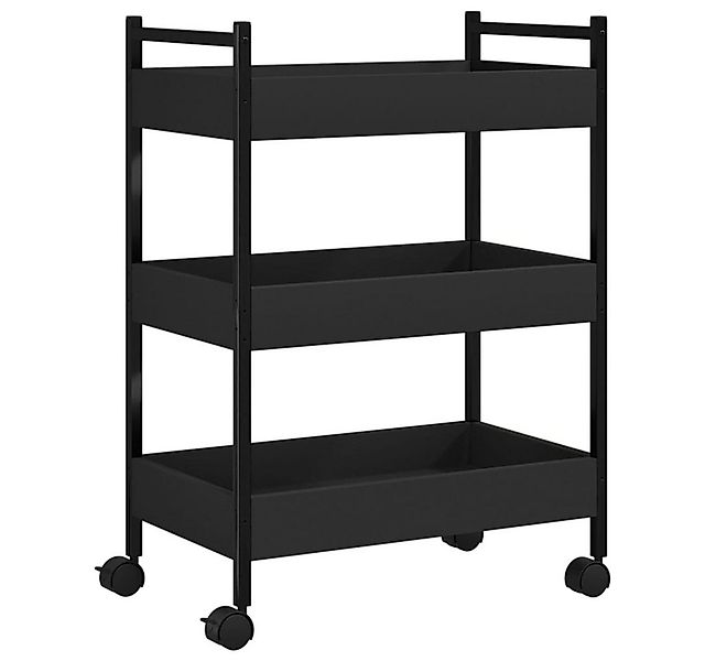 vidaXL Küchenwagen Küchenwagen Schwarz 50x30x70 cm Holzwerkstoff günstig online kaufen