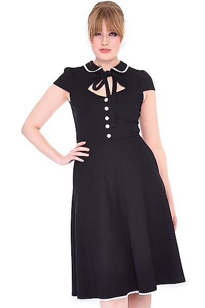 Voodoo Vixen A-Linien-Kleid White Trim Vintage Two Tone Retro Bubikragen günstig online kaufen
