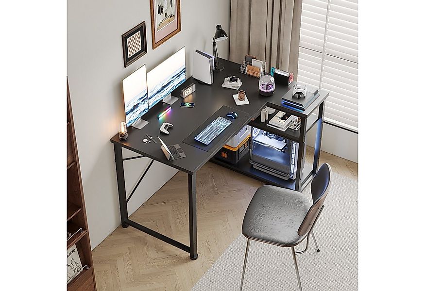 GUNJI Eckschreibtisch Eckschreibtisch Umkehrbarer L-förmiger Computer schre günstig online kaufen