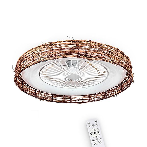 hofstein Deckenventilator Ventilator aus Kunststoff/Bambus in günstig online kaufen