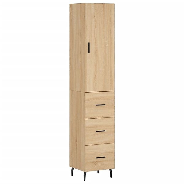 vidaXL Highboard Sonoma-Eiche 34,5x34x180 cm Holzwerkstoff 3198868 günstig online kaufen