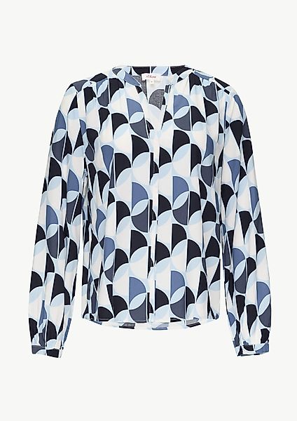 s.Oliver Langarmbluse Viskose-Bluse mit Raffdetails und günstig online kaufen