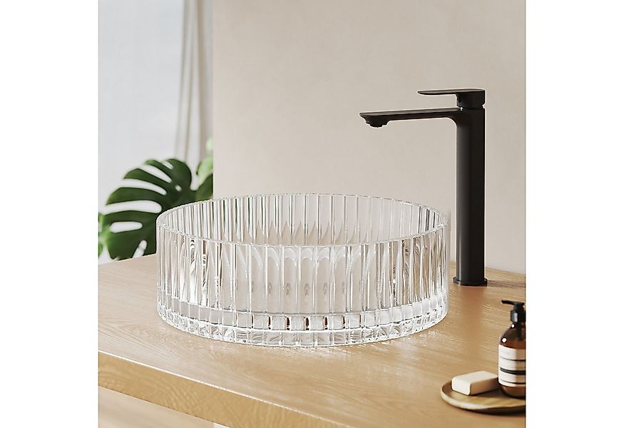EMKE Aufsatzwaschbecken Rundes Glas Aufsatzwaschbecken 40 cm – modernes Des günstig online kaufen