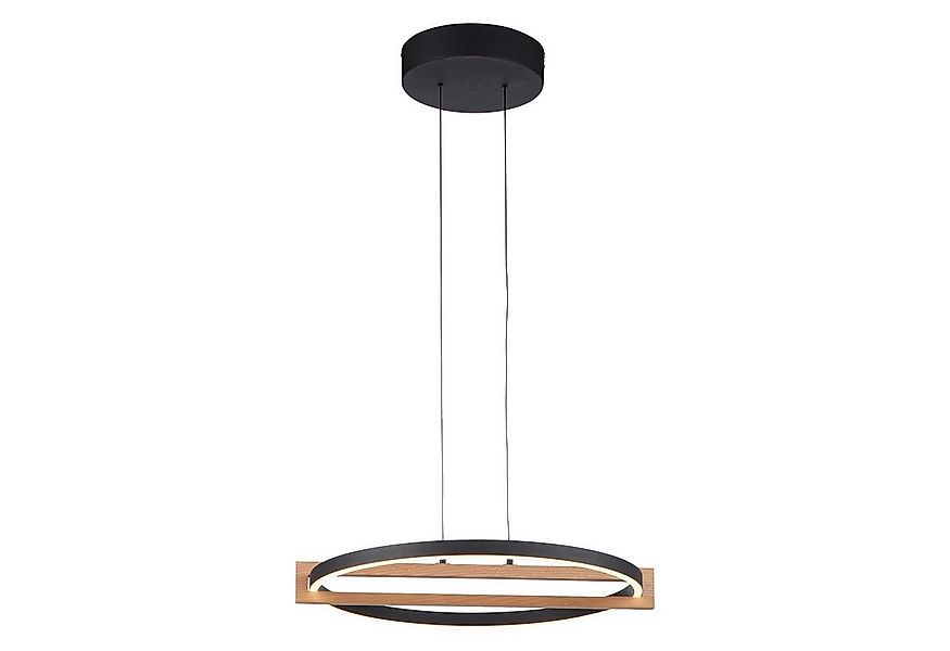 MONDO LED Pendelleuchte FAMERA, 2-flammig, Braun, Schwarz, Eichenholz, Anpa günstig online kaufen