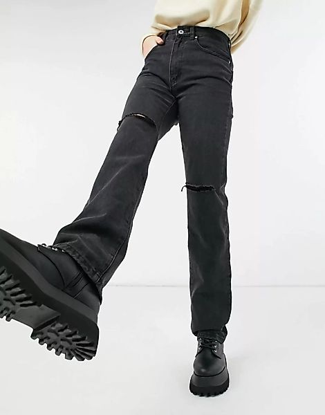 Cotton:On – Lockere Jeans mit geradem Bein in Schwarz günstig online kaufen