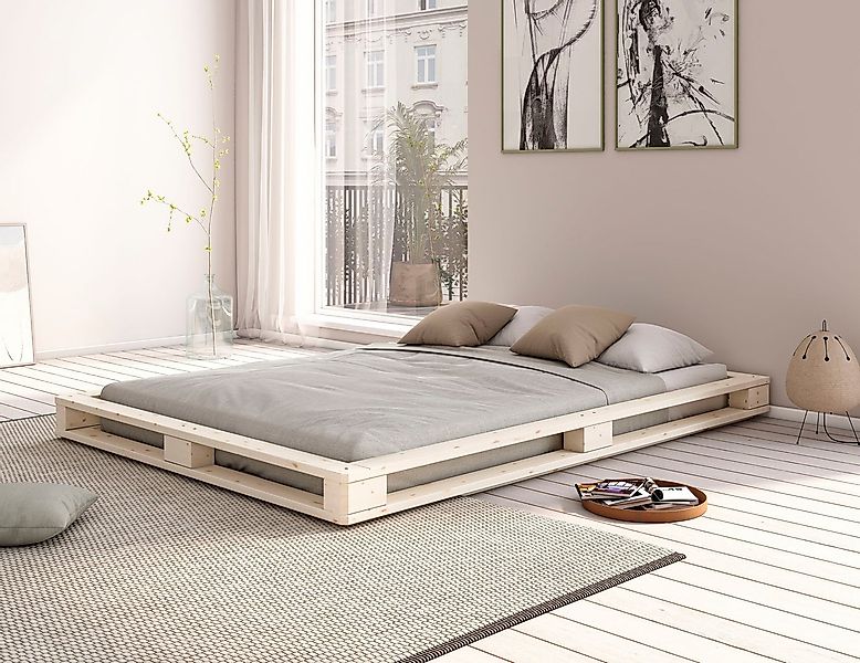 OTTO home Futonbett "PALO " BESTSELLER! Massivholzbett, rundum Ablagefläche günstig online kaufen