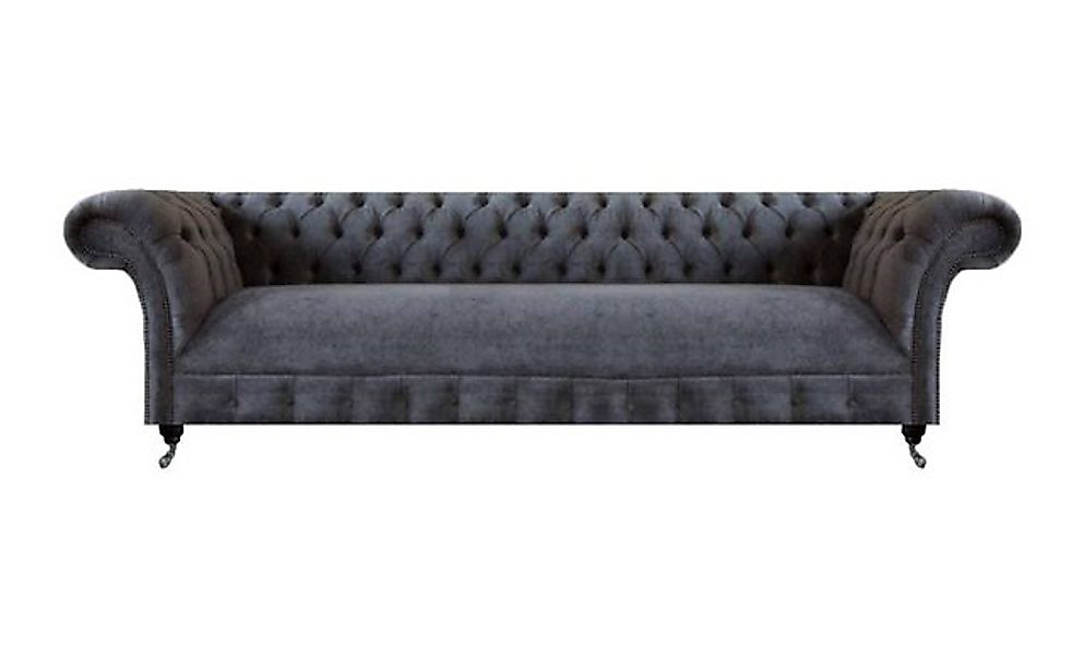 Xlmoebel Sofa Viersitzer Stoffsofa in Grau Chesterfield-Stil für das Wohnzi günstig online kaufen