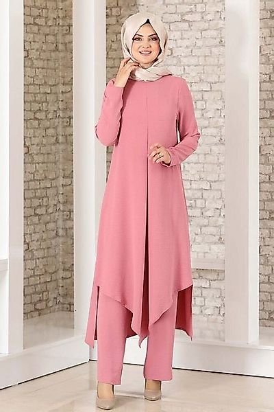 Modavitrini Longtunika Damen Zweiteiler Set mit weiter Hose - Modest Fashio günstig online kaufen