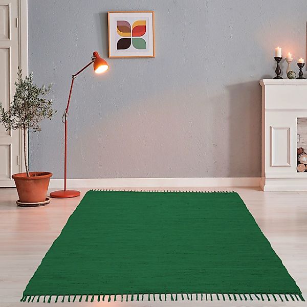 THEKO Teppich »Happy Cotton Fleckerl, handgewebt«, rechteckig, 5 mm Höhe, F günstig online kaufen