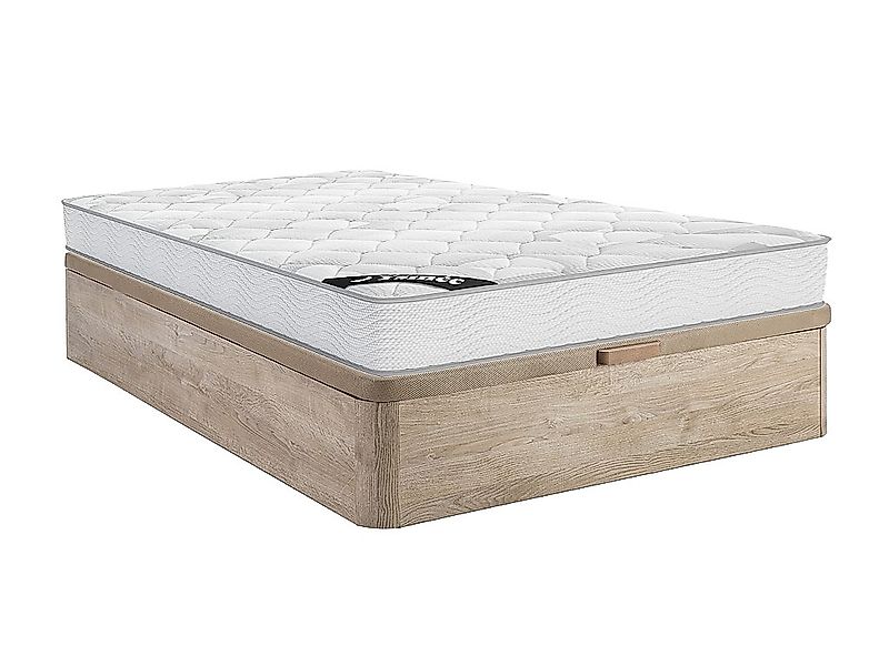 Set aus Bettgestell mit Bettkasten + Taschenfederkernmatratze - 160 x 200 c günstig online kaufen