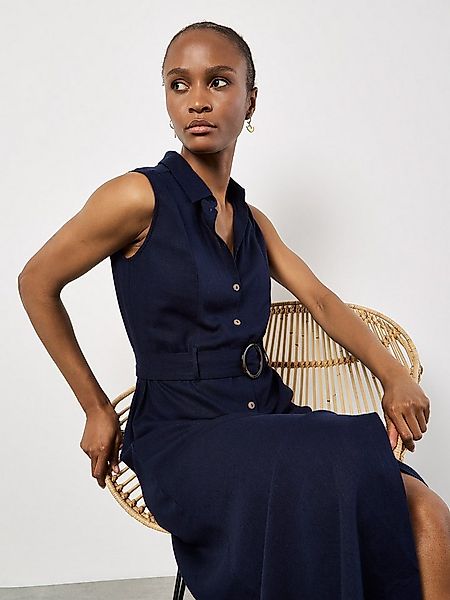 Apricot Midikleid Midi-Kleid aus Leinenmischung (2-tlg., Stoffgürtel) Gürte günstig online kaufen