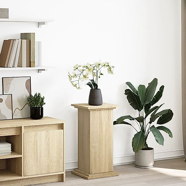 vidaXL Blumenständer, Postament mit Stauraum Sonoma-Eiche günstig online kaufen