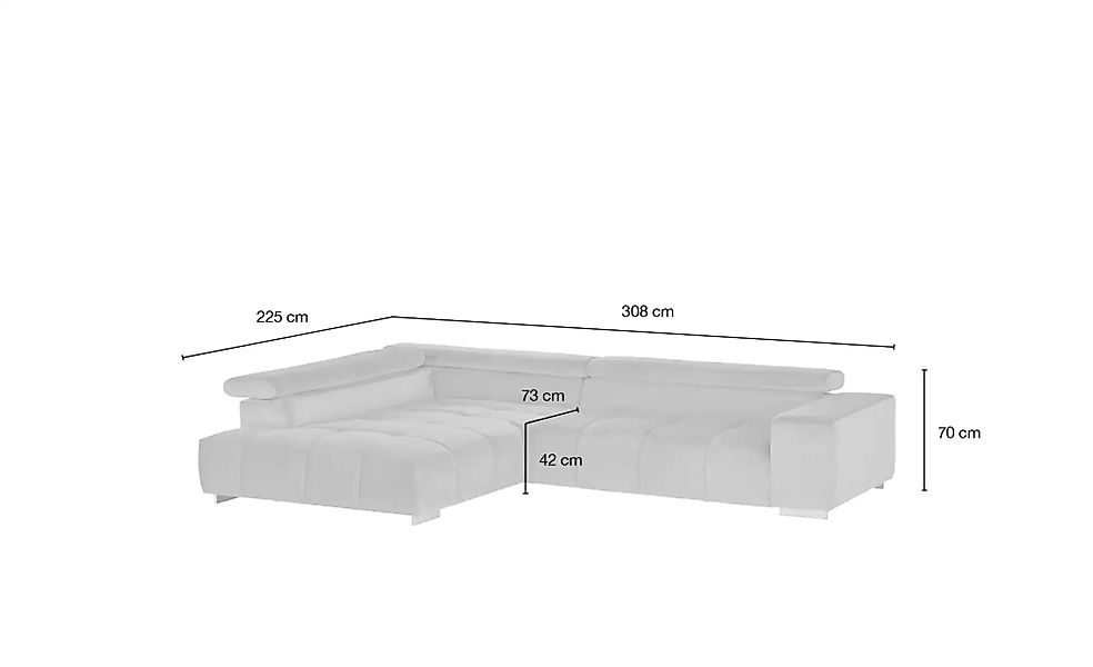 uno Ecksofa  Origo ¦ braun ¦ Maße (cm): B: 308 H: 70 T: 225.0 Polstermöbel günstig online kaufen