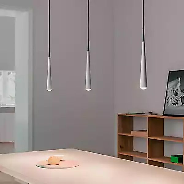 Grau Niceone Einbaupendelleuchte LED, weiß/weiß - 600 cm günstig online kaufen