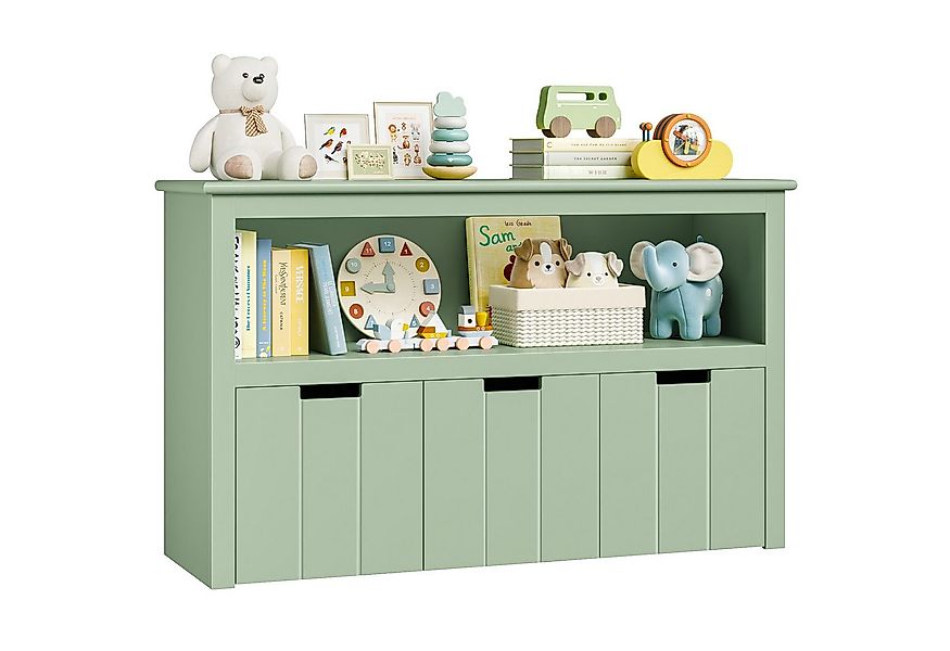Homfa Kinderregal, Spielzeugtruhe Bücherregal 3 Schubladen mit Rollen 102 x günstig online kaufen