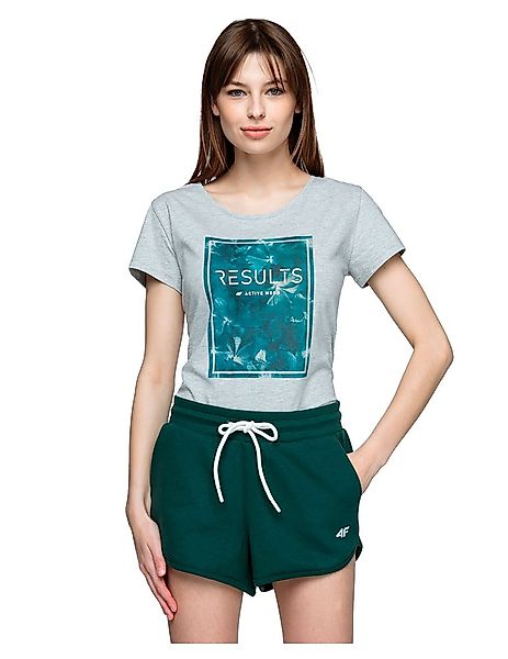 4f Kurzärmeliges T-shirt XS Cold / Light Grey Melange günstig online kaufen