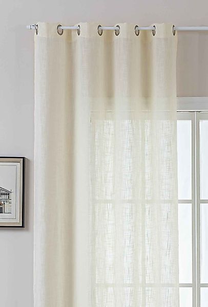 Gardinenbox Gardine, Ösen (1 St), halbtransparent, günstig online kaufen