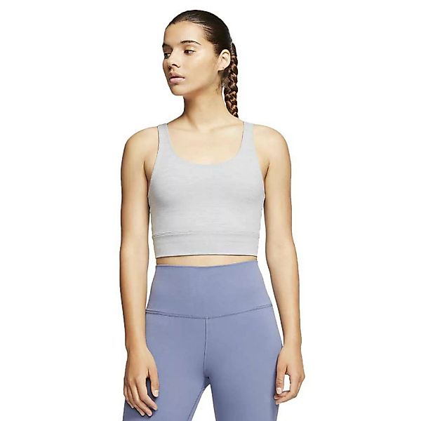 Nike Yoga Luxe Crop Ärmelloses T-shirt XS Particle Grey / Heather / Platinu günstig online kaufen