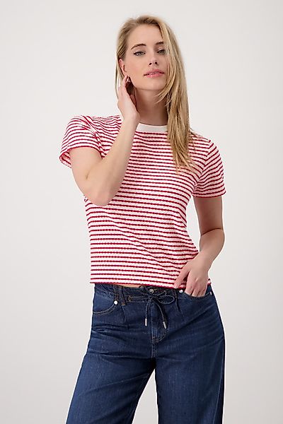 Monari Rundhalsshirt mit Streifen günstig online kaufen